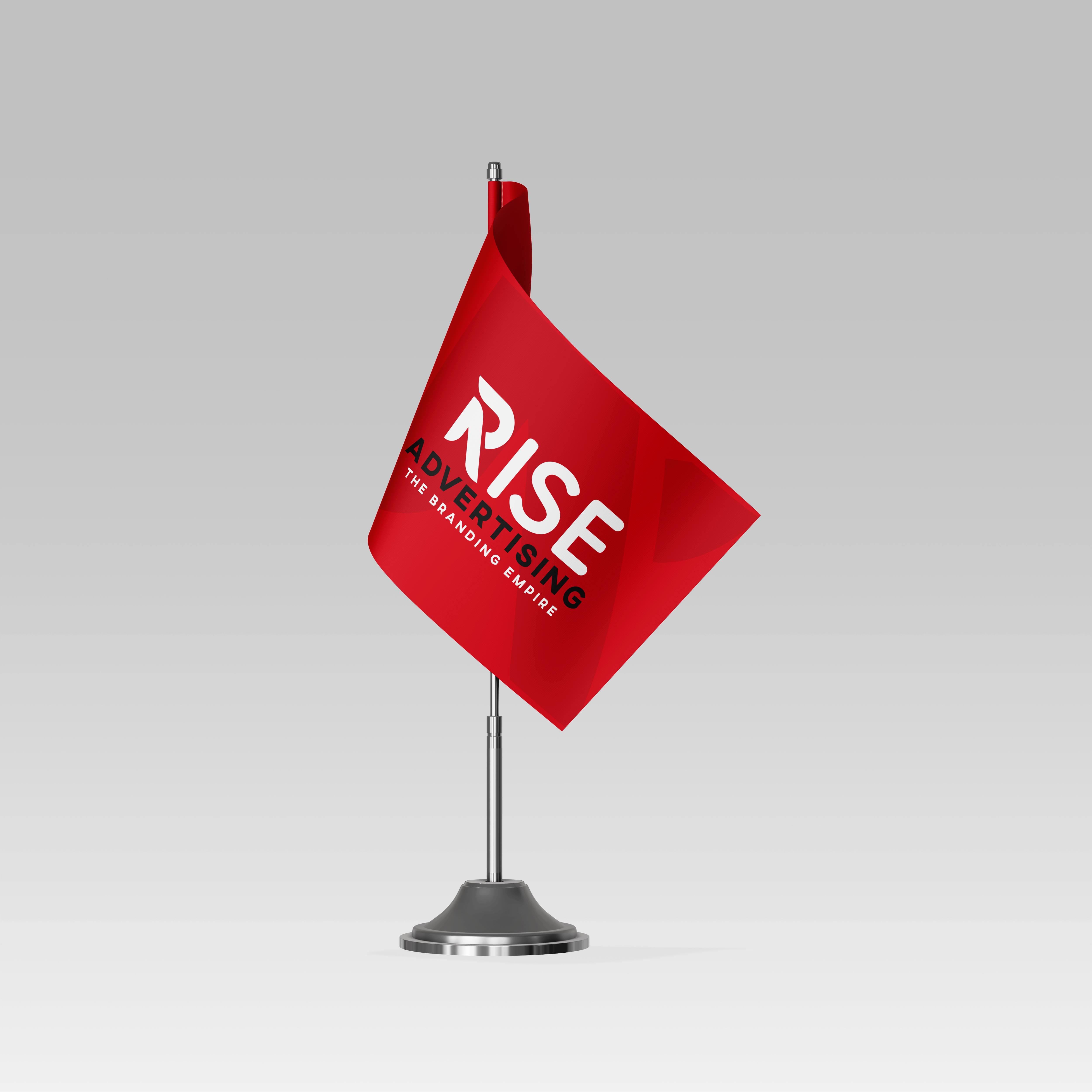 Desk Flag Mockup